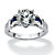 5.01 TCW Round Cubic Zirconia and Created Sapphire Engagement Ring in Platinum over .925 Sterling Silver-11 at Direct Charge presents PalmBeach