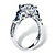 5.01 TCW Round Cubic Zirconia and Created Sapphire Engagement Ring in Platinum over .925 Sterling Silver-12 at PalmBeach Jewelry
