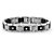 Men's Crystal Accent Bar-Link Bracelet in Black Ion-Plated Stainless Steel 8.25"-11 at Direct Charge presents PalmBeach