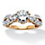 2.23 TCW Round and Heart-Cut Twisting Shank Cubic Zirconia Ring in Solid 10k Gold-11 at PalmBeach Jewelry
