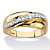 Men's 1/10 TCW Round Diamond Wedding Band in 18k Gold over Sterling Silver-11 at PalmBeach Jewelry