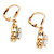 2.51 TCW Round Cubic Zirconia Halo Drop Earrings in 18k Gold over Sterling Silver-12 at PalmBeach Jewelry