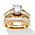 2 Piece 3.19 TCW Round Cubic Zirconia Bridal Ring Set in 14k Gold Plated Sterling Silver-11 at PalmBeach Jewelry