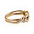 SETA JEWELRY Diamond Accent Two-Tone Interlocking Hearts Ring in 18k Gold over Sterling Silver-12 at Seta Jewelry
