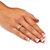 Diamond Accent Two-Tone Interlocking Hearts Ring in 18k Gold over Sterling Silver-13 at Direct Charge presents PalmBeach