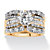 3 Piece 5.62 TCW Round Cubic Zirconia Bridal Ring Set in 18k Gold over Sterling Silver-11 at PalmBeach Jewelry