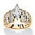 3.87 TCW Marquise-Cut Cubic Zirconia Ring in 18k Gold over Sterling Silver-11 at PalmBeach Jewelry