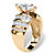 SETA JEWELRY 3.87 TCW Marquise-Cut Cubic Zirconia Ring in 18k Gold over Sterling Silver-12 at Seta Jewelry