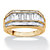 Men's 4.28 TCW Channel Set Baguette Cubic Zirconia Ring in 14k Gold over Sterling Silver-11 at PalmBeach Jewelry