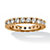 2 TCW Round Cubic Zirconia Eternity Band in 18k Gold over Sterling Silver-11 at PalmBeach Jewelry