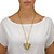 White Crystal Leopard Pendant Necklace in Yellow Gold Tone 28"-30"-13 at PalmBeach Jewelry