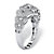 .53 TCW Round Cubic Zirconia Flower Miligrain Ring in Platinum over Sterling Silver-12 at PalmBeach Jewelry