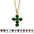 Simulated Birthstone Cross Pendant (15.5mm) Necklace in Yellow Gold Tone-105 at PalmBeach Jewelry