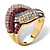 Shades of Purple MADE WITH SWAROVSKI ELEMENTS Crystal Crystal Knot Cocktail Ring Gold Ion-Plated-12 at PalmBeach Jewelry