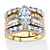 3 Piece 4.55 TCW Marquise-Cut Cubic Zirconia Bridal Ring Set in 14k Gold over Sterling Silver-11 at PalmBeach Jewelry