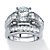 6.40 TCW Round Cubic Zirconia Bridal Set in Platinum Over .925 Sterling Silver-11 at PalmBeach Jewelry