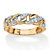 SETA JEWELRY 1/10 TCW Round Diamond Curb-Link Ring in 14k Gold Over .925 Sterling Silver-11 at Seta Jewelry