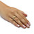 SETA JEWELRY 1/10 TCW Round Diamond Curb-Link Ring in 14k Gold Over .925 Sterling Silver-13 at Seta Jewelry
