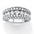 1.26 TCW Round Cubic Zirconia Row Ring in Platinum over Sterling Silver-11 at PalmBeach Jewelry