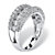 1.26 TCW Round Cubic Zirconia Row Ring in Platinum over Sterling Silver-12 at PalmBeach Jewelry
