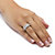 1.26 TCW Round Cubic Zirconia Row Ring in Platinum over Sterling Silver-13 at PalmBeach Jewelry