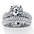 2 Piece 3.80 TCW Pave Cubic Zirconia Bridal Ring Set in Solid 10k White Gold-11 at PalmBeach Jewelry