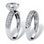 2 Piece 3.80 TCW Pave Cubic Zirconia Bridal Ring Set in Solid 10k White Gold-12 at PalmBeach Jewelry
