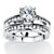 1.90 TCW Round Cubic Zirconia Solid 10k White Gold 2-Piece Channel-Set Bridal Ring Set-11 at PalmBeach Jewelry