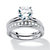2 Piece 2.20 TCW Round Cubic Zirconia Bridal Ring Set in 10k White Gold-11 at PalmBeach Jewelry