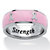 "Serenity, Courage and Strength" Breast Cancer Awareness Inscribed Eternity Band in Pink Enamel and Stainless Steel-11 at PalmBeach Jewelry