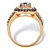Oval-Cut Violet MADE WITH SWAROVSKI ELEMENTS Crystal Halo Cocktail Ring 18k Gold Plated Sterling Silver-12 at PalmBeach Jewelry
