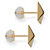 SETA JEWELRY Pyramid Stud Earrings in Hollow 14k Yellow Gold-12 at Seta Jewelry