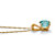 Princess-Cut Simulated Birthstone Pendant Necklace in 10k Yellow Gold 18"-12 at Direct Charge presents PalmBeach