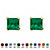 Princess-Cut Simulated Simulated Birthstone Stud Earrings in 10k Gold-105 at PalmBeach Jewelry