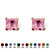 Princess-Cut Simulated Simulated Birthstone Stud Earrings in 10k Gold-106 at PalmBeach Jewelry