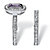 1.70 TCW Cushion-Cut Purple Cubic Zirconia Two-Piece Halo Bridal Set in Silvertone-12 at PalmBeach Jewelry