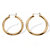 SETA JEWELRY Silvertone, Gold Tone, Rose Gold Tone, Black Ruthenium-Plated Hoop Earrings 4-Pair Set (2")-110 at Seta Jewelry