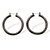 SETA JEWELRY Silvertone, Gold Tone, Rose Gold Tone, Black Ruthenium-Plated Hoop Earrings 4-Pair Set (2")-12 at Seta Jewelry