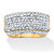 1/5 TCW Diamond Bar Ring with Square Back in Gold-Plated Sterling Silver-11 at PalmBeach Jewelry