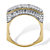 1/5 TCW Diamond Bar Ring with Square Back in Gold-Plated Sterling Silver-12 at PalmBeach Jewelry