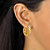 14k Gold Shrimp-Style Hoop Earrings Nano Diamond Resin Filled (1 1/4")-13 at PalmBeach Jewelry