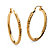14k Gold Diamond Cut Twist Hoop Earrings Nano Diamond Resin Filled (1 1/2")-11 at PalmBeach Jewelry
