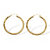14k Gold Diamond Cut Twist Hoop Earrings Nano Diamond Resin Filled (1 1/2")-12 at PalmBeach Jewelry
