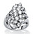 Cubic Zirconia Cluster Cocktail Ring 3.44 TCW Platinum-Plated-11 at PalmBeach Jewelry