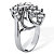 Cubic Zirconia Cluster Cocktail Ring 3.44 TCW Platinum-Plated-12 at PalmBeach Jewelry