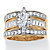 3.86 TCW Marquise-Cut Cubic Zirconia 3-Piece Bridal Set Gold-Plated-11 at PalmBeach Jewelry