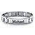 Men's Personalized I.D. Link Bracelet in Stainless Steel 8.5"-11 at PalmBeach Jewelry