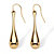 14k Yellow Gold Nano Diamond Resin Filled Teardrop Earrings 1 7/8"-11 at PalmBeach Jewelry