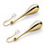 14k Yellow Gold Nano Diamond Resin Filled Teardrop Earrings 1 7/8"-12 at PalmBeach Jewelry