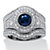 2.83 TCW Cubic Zirconia and Simulated Sapphire 3-Piece Bridal Set in Platinum over Sterling Silver-11 at PalmBeach Jewelry